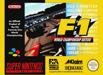 F1 World Championship Edition (Europe) box cover front